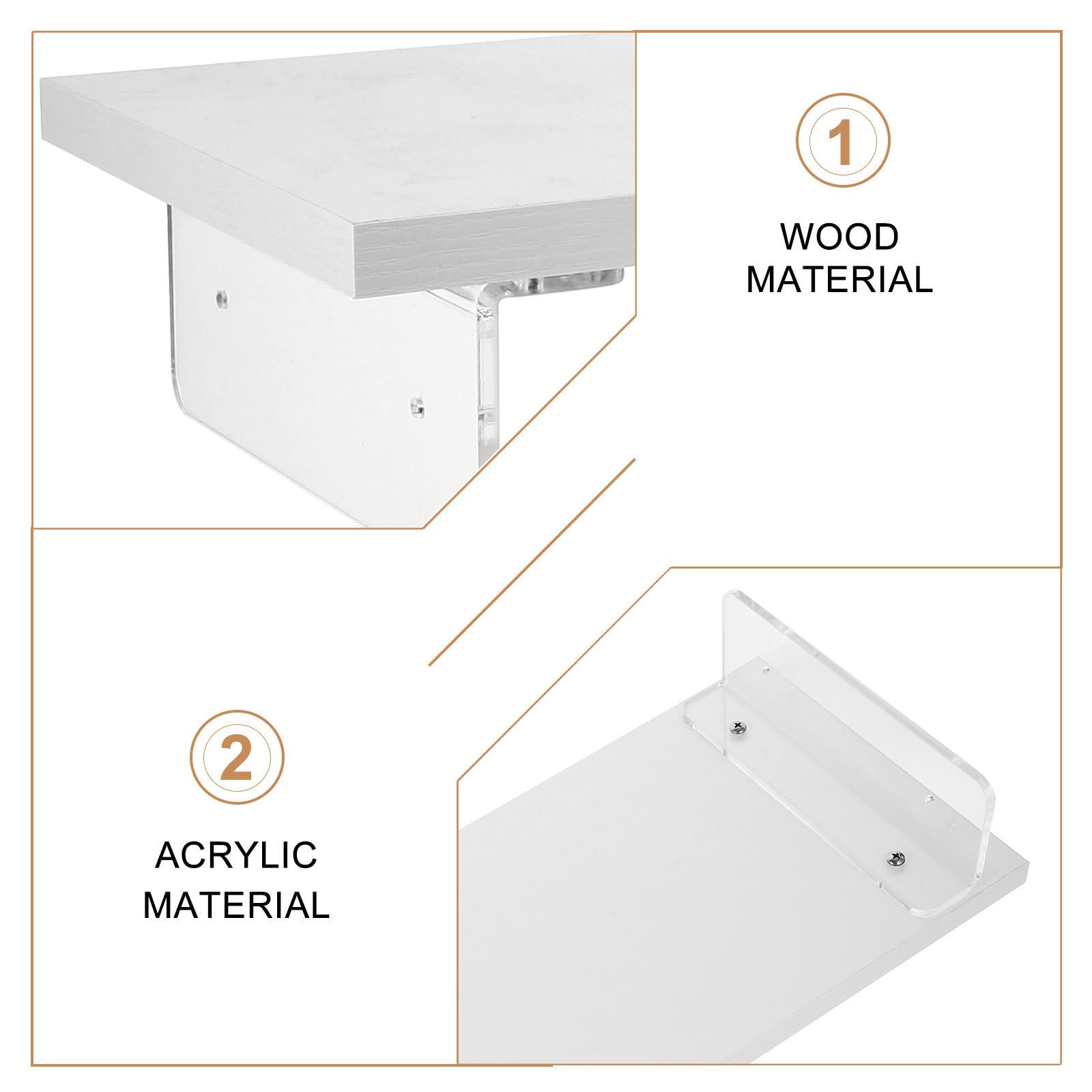 UKCOCO Soporte Elevador Diseño Compacto y Resistente Ergonómico Acrílico Blanco de Monitor Previene Dolor de Cuello y Fatiga Visual para Escritorio