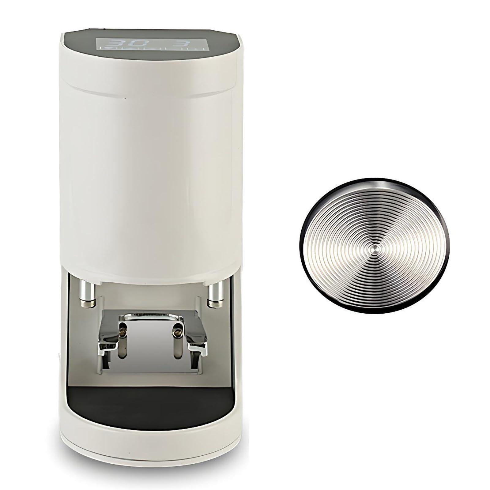 YXZQLOZ Fully Automatic Electric Coffee Tamper A hands-free espresso tamper, for baristas and home coffee enthusiasts. (White ScrewThread)