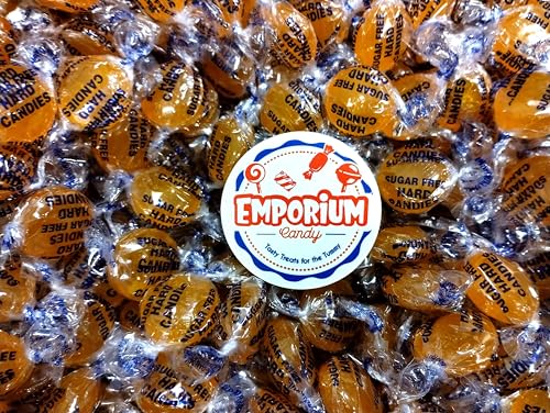 Sugar Free Butterscotch Hard Candy Buttons - 50 Pieces of Fresh Delicious Individually Wrapped Candy