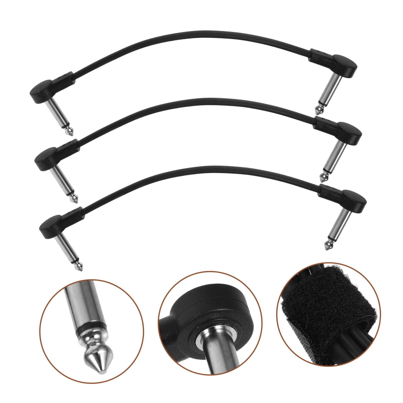 Toyvian 5 Set Di Cavi Per Chitarra Schermati Cavi Patch Per Chitarra Con Jack Da 6 35 Mm Cavi Per Strumenti Per 6 Pezzi * 5