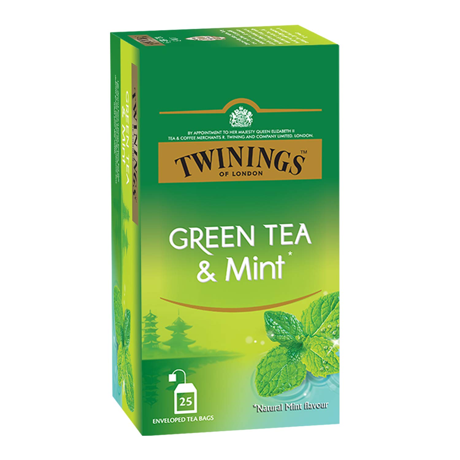 Twinings Green Tea & Mint, 25 Teabags, Green Tea, Cool & Refreshing