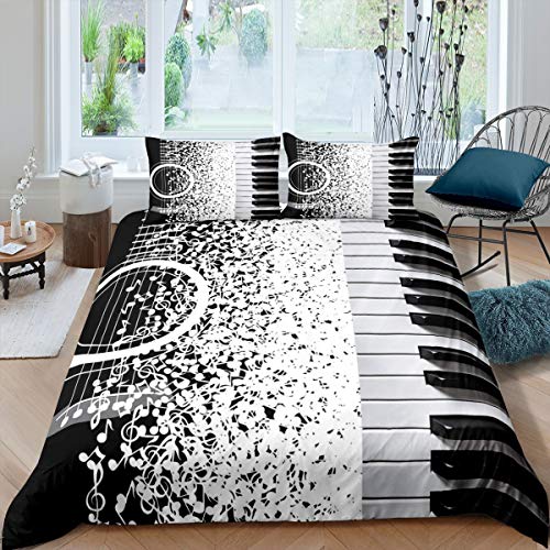 Funda de edredón Notas Musicales Juego Ropa de Cama para niños y ...