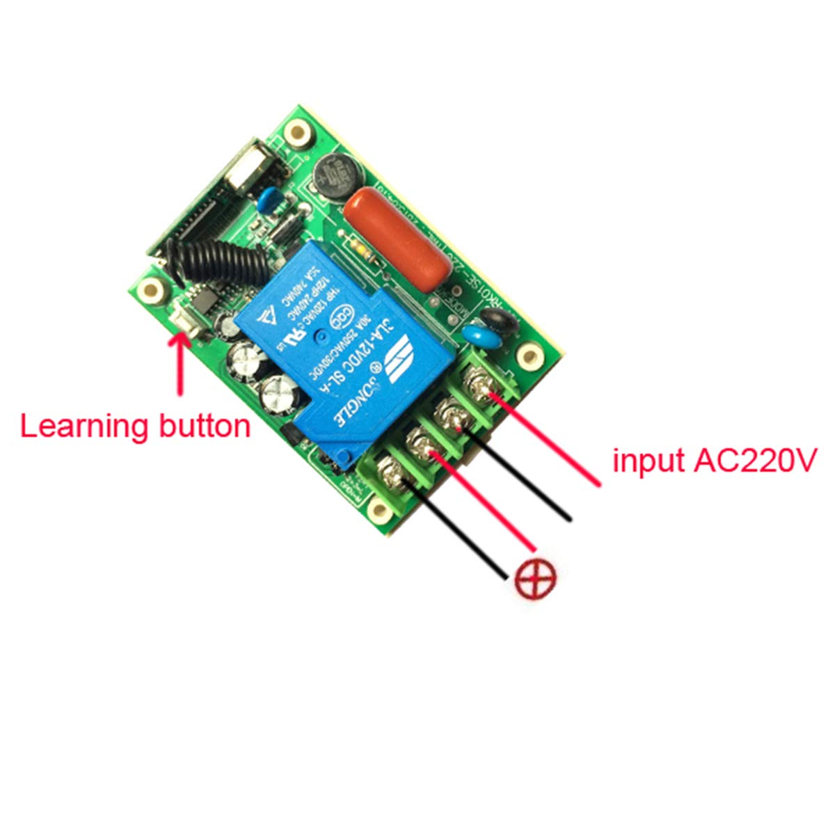 Interruptor inalámbrico de alta potencia CA 220 V 240 V, mando a distancia inalámbrico, lámpara de luz, interruptor controlado por radio, mando a distancia manual, 500 m