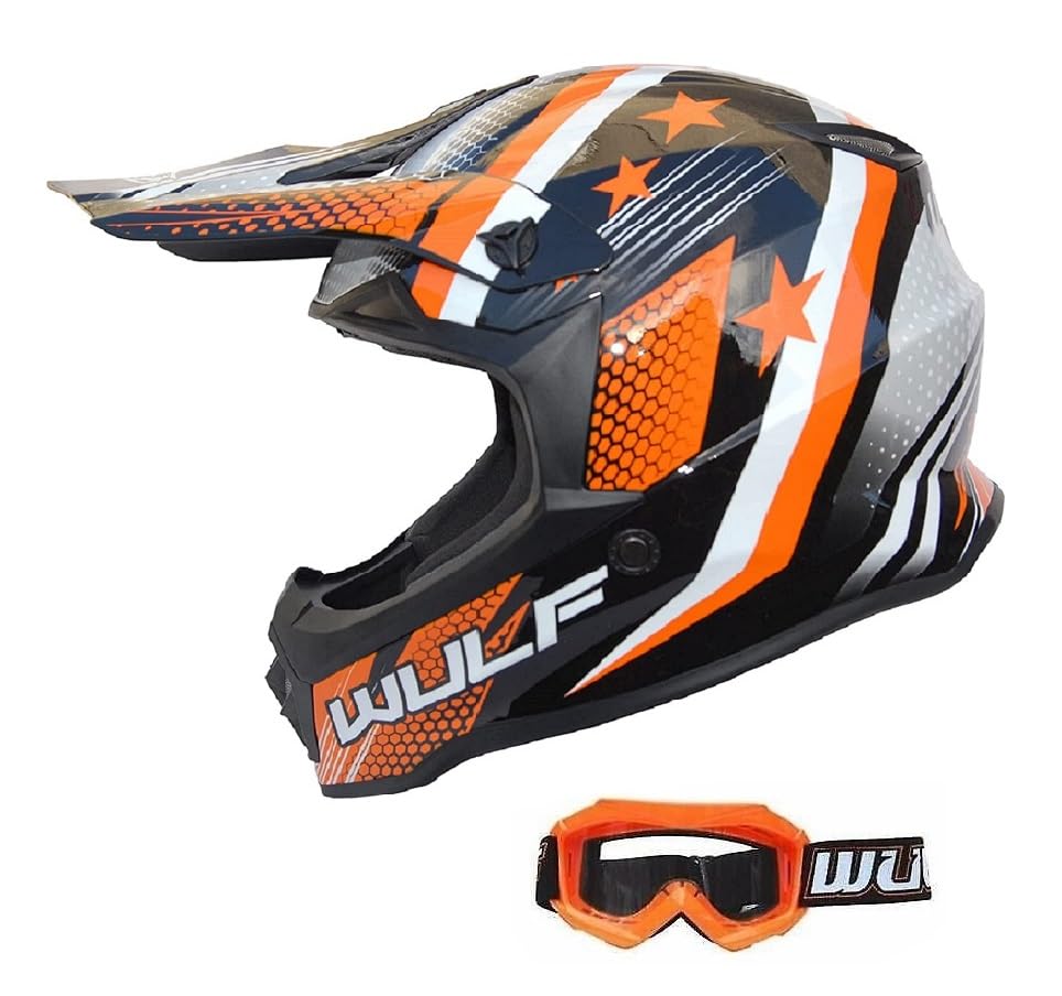 Wulf Wulfsport Kids Vantage Casco Motocross Attack Guanti + Cub - Foto 9