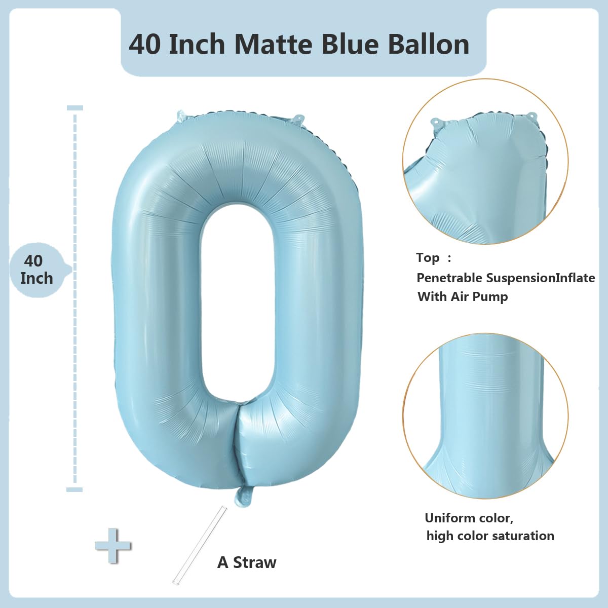 Red 0 balloon 40 Inch Giant Helium Foil Number 0 to 9 Red Balloon Birthday Wedding Party Digital Decorations (Number 0) — view 545