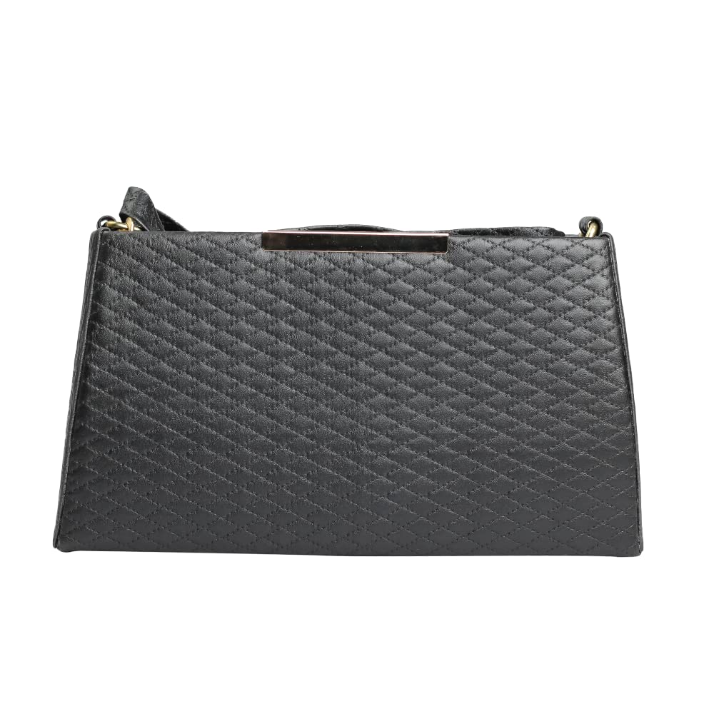 XELIG Womens Girls Party Cross Body Sling Bag with Golden Color Chain (Black Color) (B0BMJQY149) Amazon Price History, Amazon Price Tracker