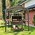 SHPAI 8’ X 5’ Hardtop Grill Gazebo, Hardtop BBQ Gazebo with 2 Side Shelves and Bottle Opener, Outdoor Grill Canopy with Galvanized Steel Double Roof for Patio Lawn Backyard Deck, Brown