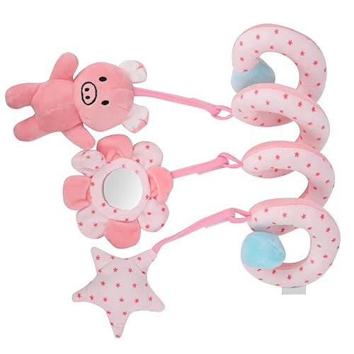 Miniatura 4 de Juguete colgante para cochecito de bebé, lindo animal en espiral, juguetes colgantes de felpa en espiral para bebé, juguetes de peluche en espiral