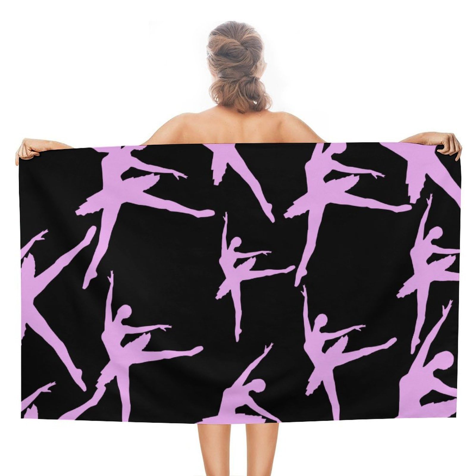 Nclqvjxzkhw Women's Style Ballet Beach Towel For Adults Lightweight Bath Towels Swim Travel Gym Sports 130×80Cm