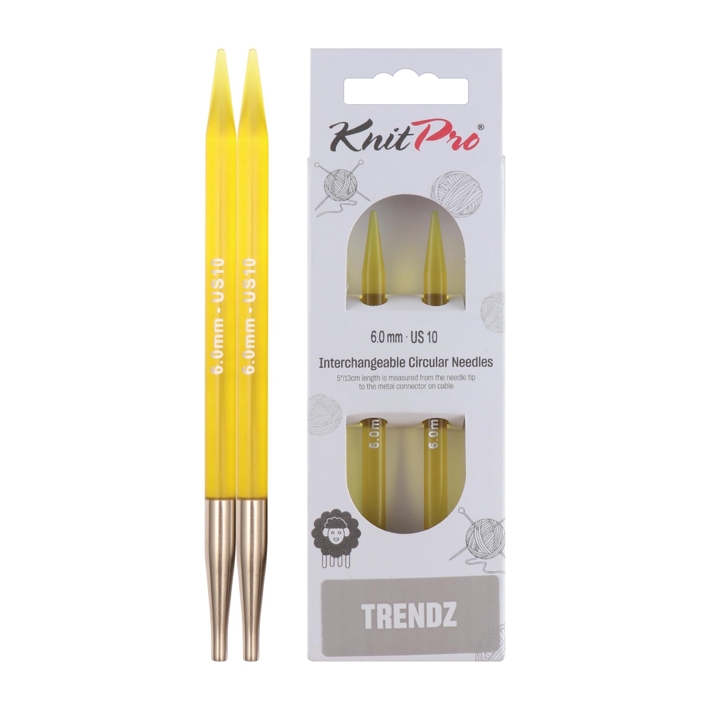 KnitPro Trendz Interchangeable Circular Needles 5" (13cm) | 6.00mm