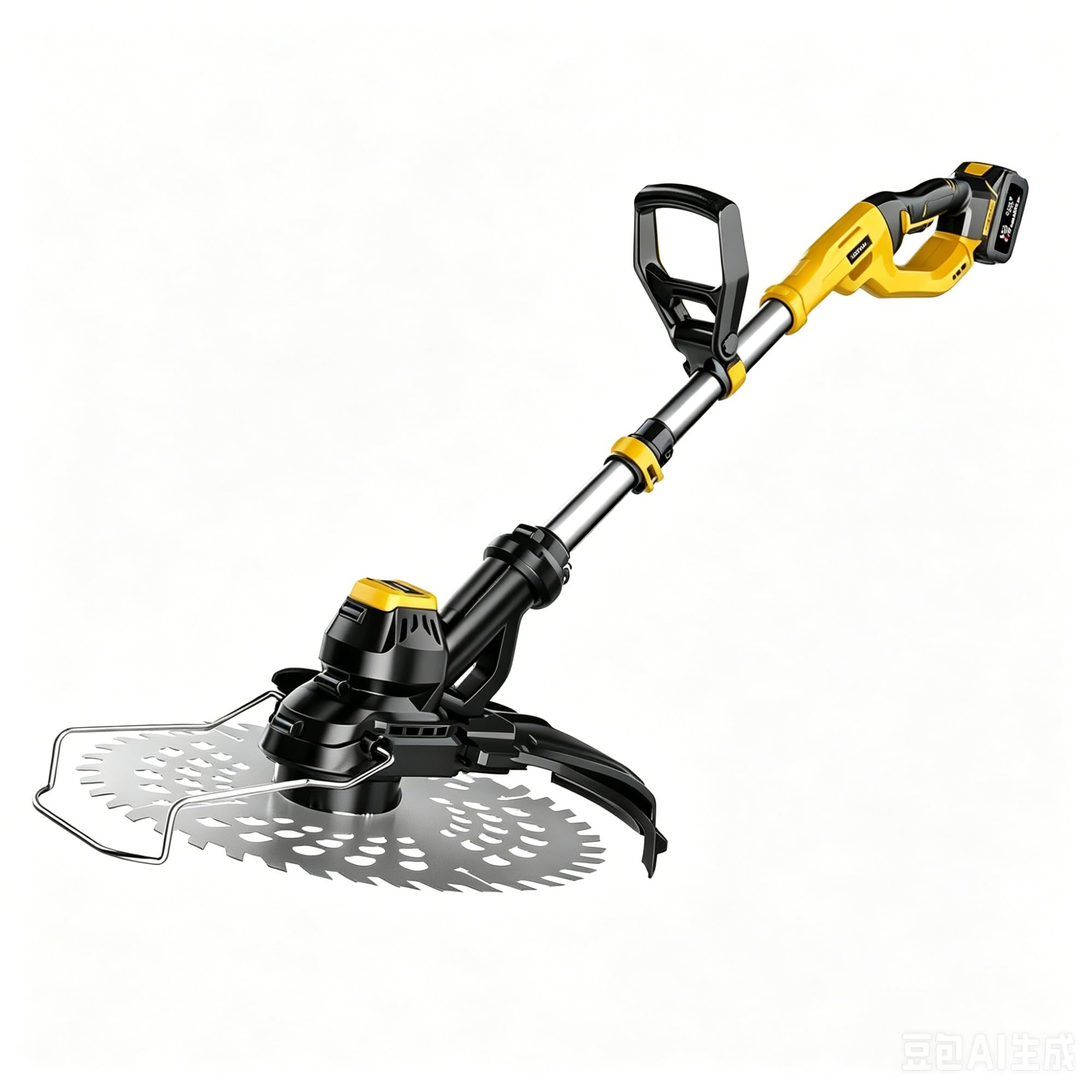 Electric Grass Shear Cordless, 2 Batteries 21V Lawn Trimmer, 6800 RPM Turbo Motor Weed Cutter with Adjustable Head(2batteries)