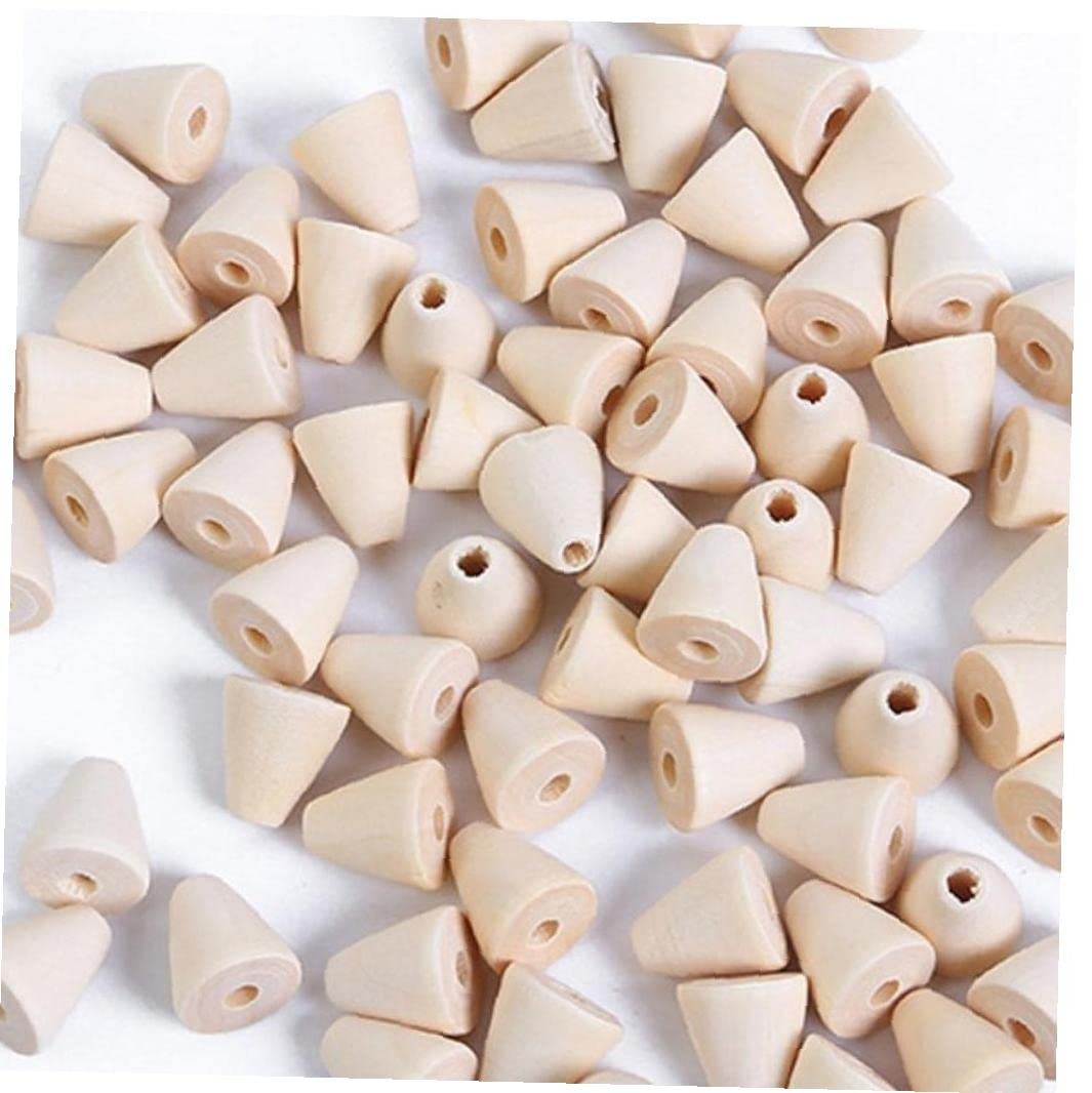 Amazon.co.jp: Simamile 木製 ビーズ 円錐形 未完成 50個 : ホビー
