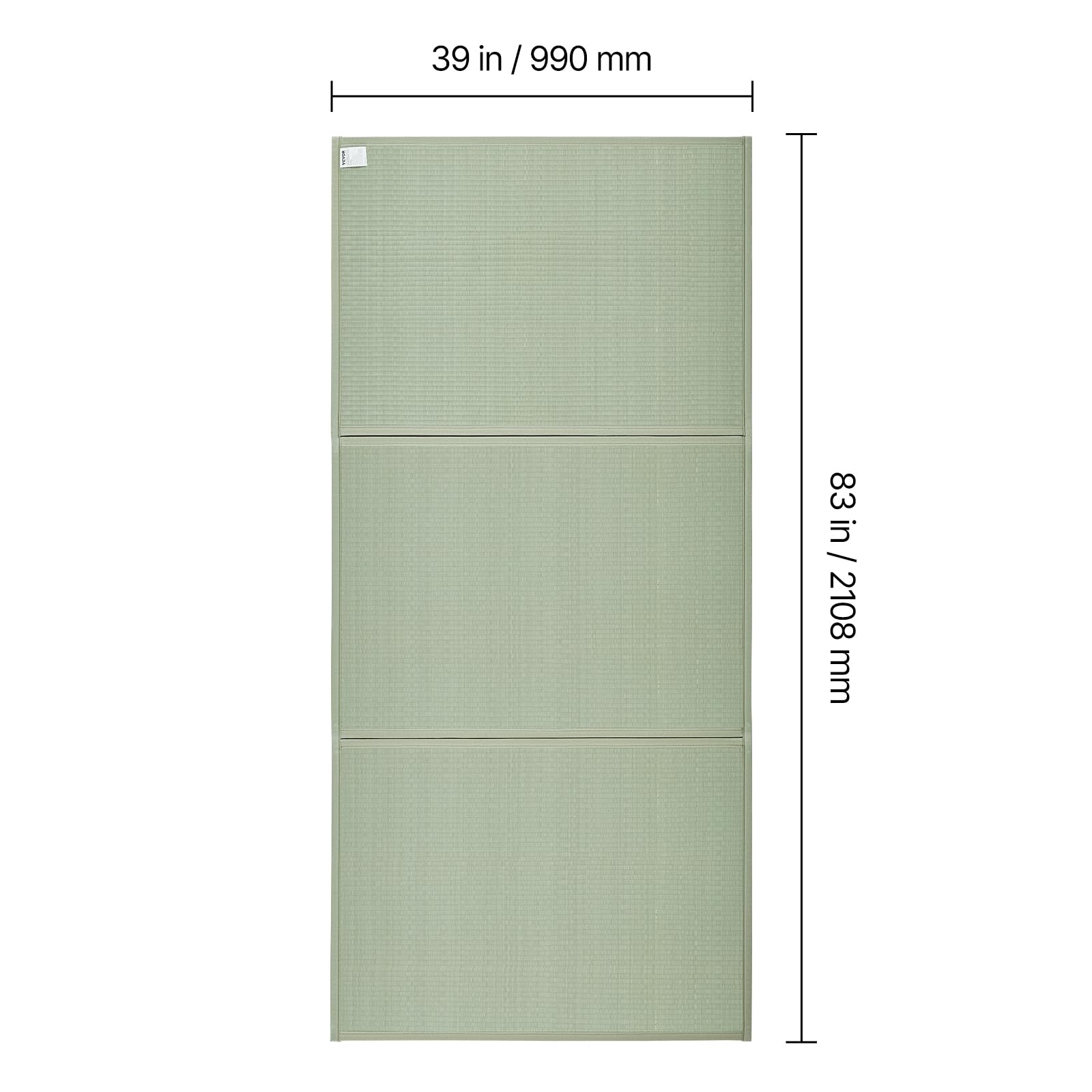 VEVOR Tatami en Jonc Naturel, Matelas Japonais Pliable de Taille Lit Double Standard, Tapis de Sol Japonais avec Support Antidérapant et Parfum Frais, Matelas Futon pour Dormir, Méditation, Yoga