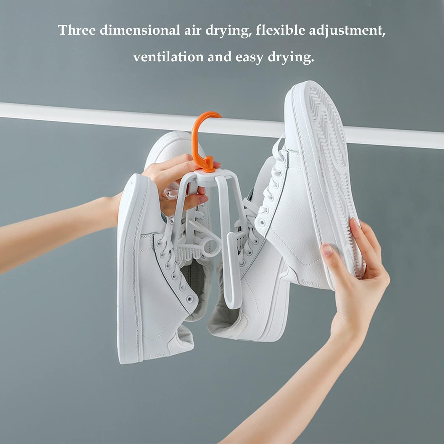 SNAPCOM Shoe Hanger use for home, balcony, hostel Hook Hanger Balcony Rack Multifunctional Shoe Drying Hanger, Drying Socks Rack,Shape Hanger Save Space Shoe Hanger (2) 2
