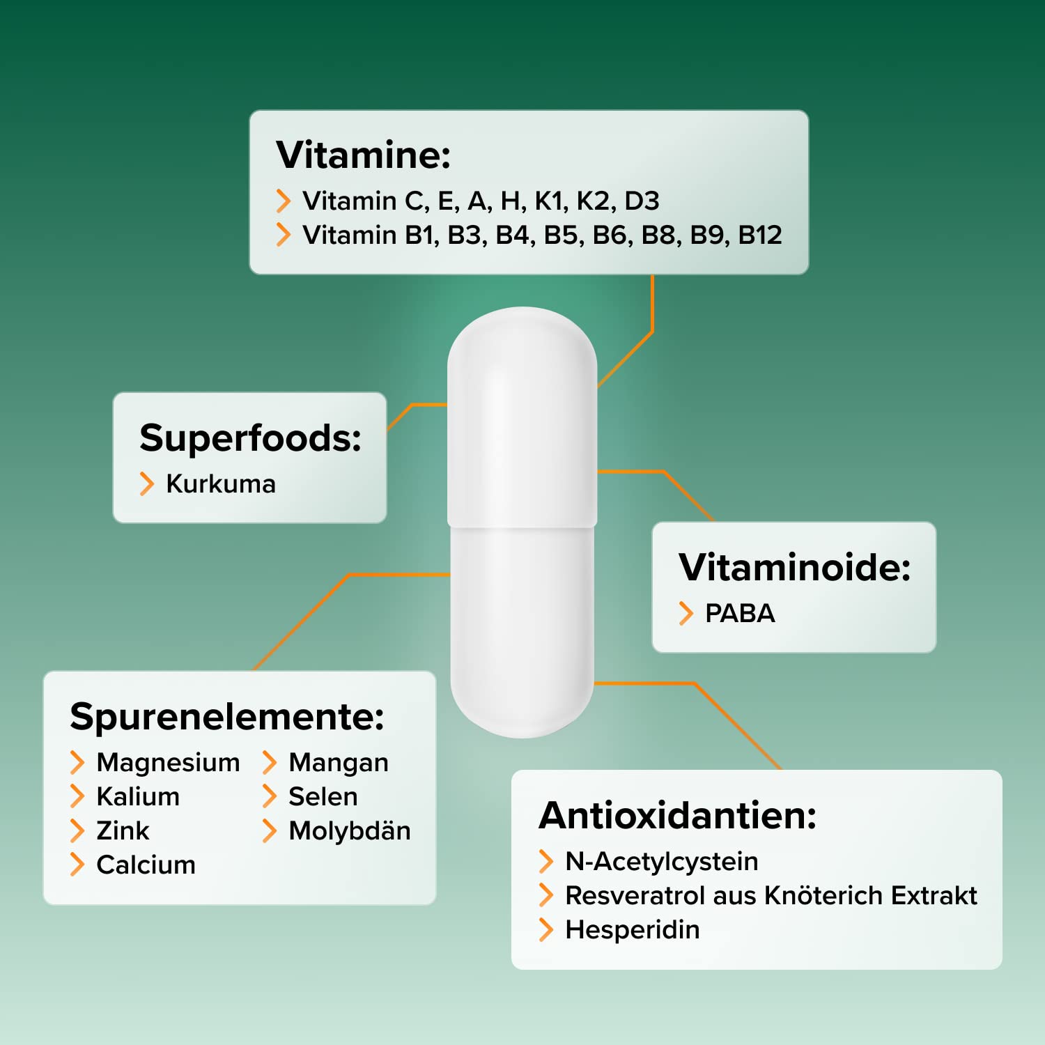 Intensive Multivitamin-Mix | A-Z Vitamine, Mineralstoffe & Superfoods | Mit Vitamin C, D3, K2, B-Vitaminen, Zink & Selen | Made in Germany | Laborgeprüft | Vegan