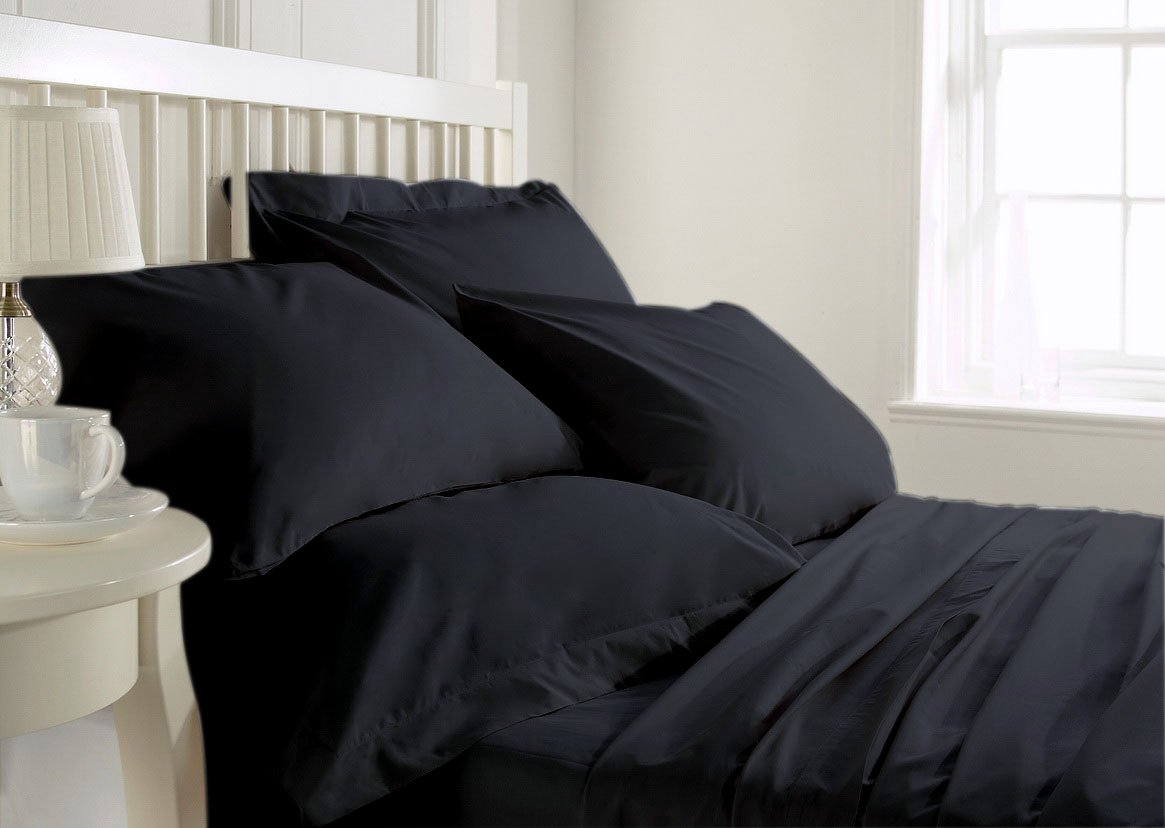 600 TC Egyptian Cotton, Sheet set from comes with 19 inches Deep Pocket, Made in Italy Sheets. Enhance your sleeping experience now (King,Elephant Grey)