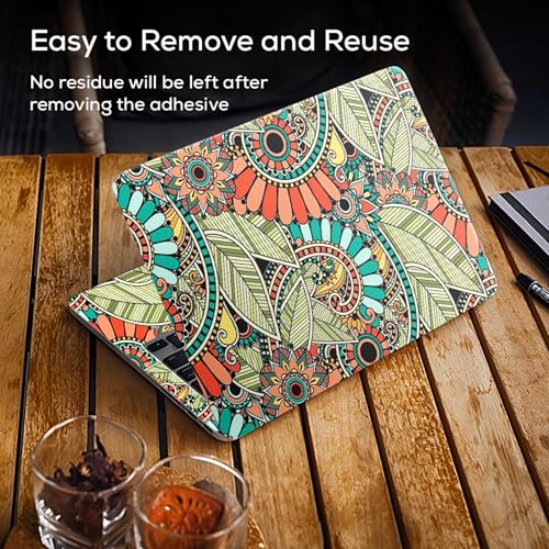 Image of Galaxsia Floral D45 Full Body Vinyl Laptop Skin /Sticker /Cover Upto 15.6 Inches Laptops Laminated-Removable-HD Quality Compatible for Hp-Dell-Sony-Lenovo-Asus etc.(15x10 Inches)