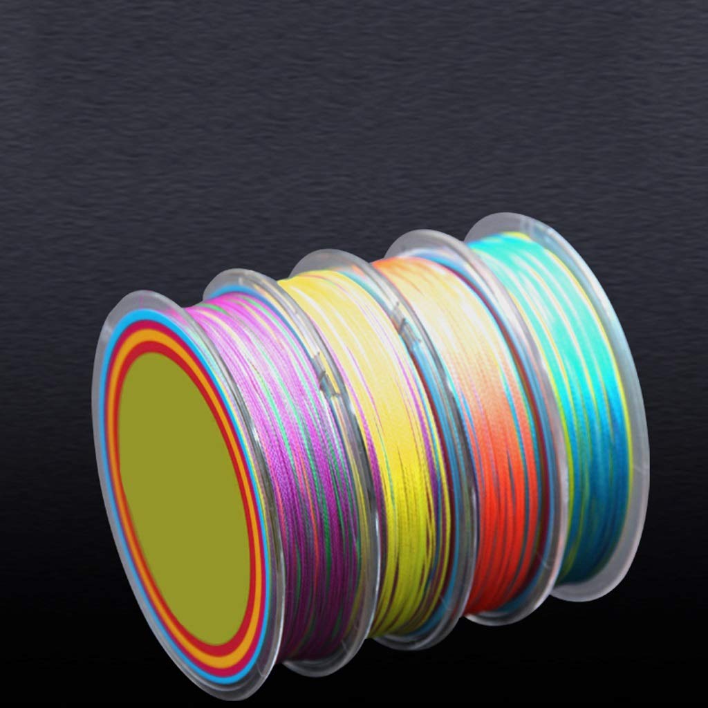 caihuashopping Lenza Lenza, Super Strong PE Intrecciato Pesca Linea 100 Yards-Resistente all'abrasione Low Memory Zero Stretch High Performance 4 Fili Linee di Pesca (5pieces) Filo da ​Pesca