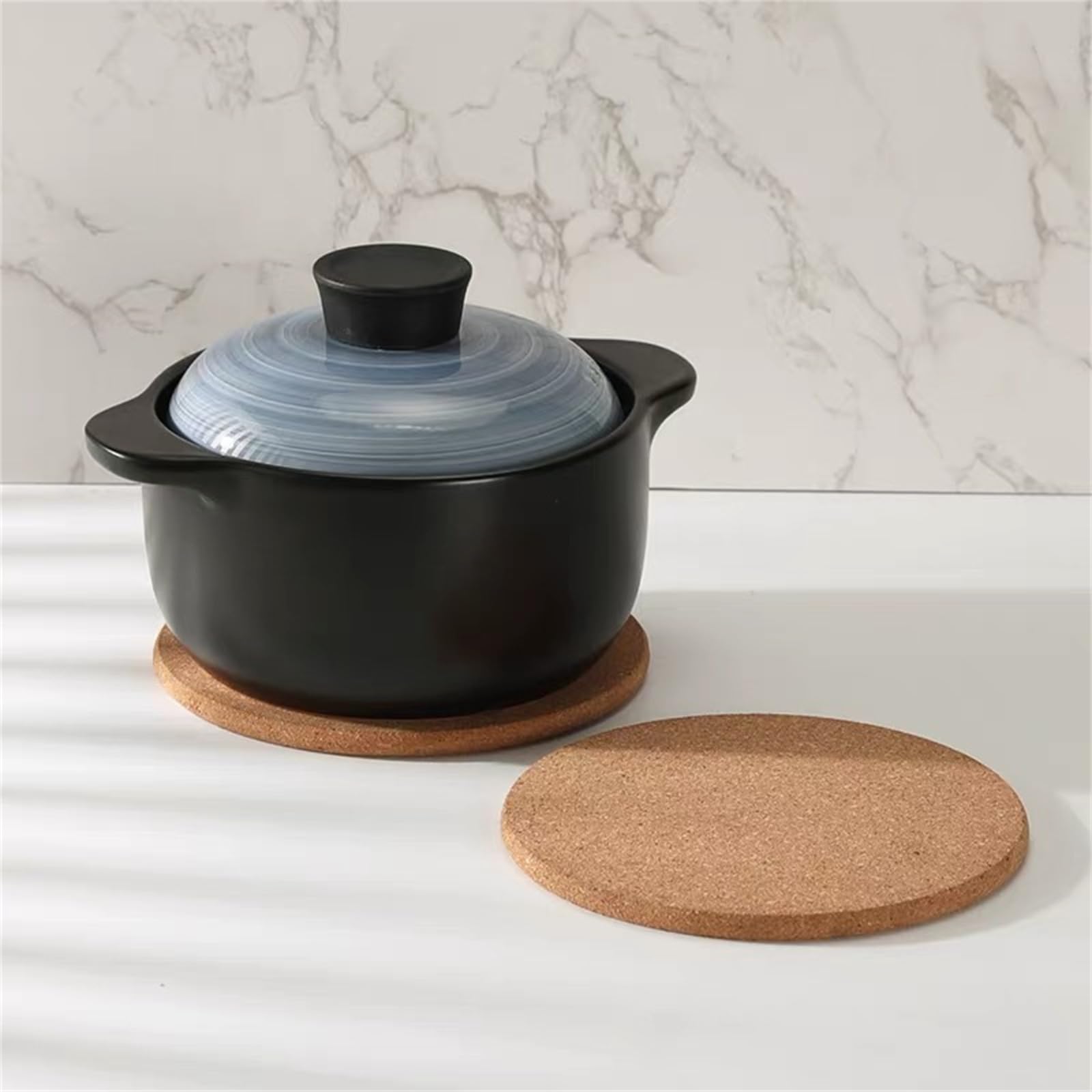 Bakkeny Lot De 6 Dessous De Plat En Liège épais Haute Densité