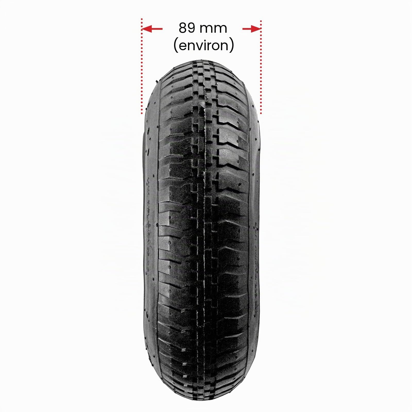 SPARES2GO Pneus 3.50 x 8 pour brouette, scooter, chariot, remorque, 2 chambres à air, 3