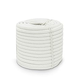 Aoneky Braided Cotton Rope (3/8 inch x 200 ft)