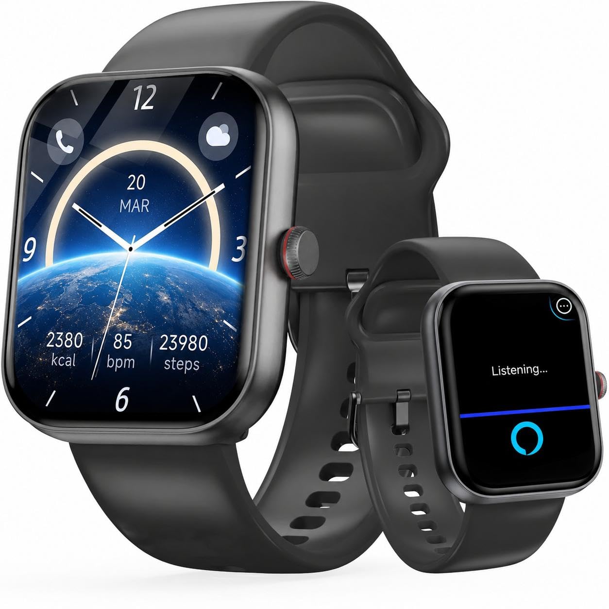 uaue Smartwatch Herren Damen, 1,91" Smart Watch mit Alexa & Telefonfunktion