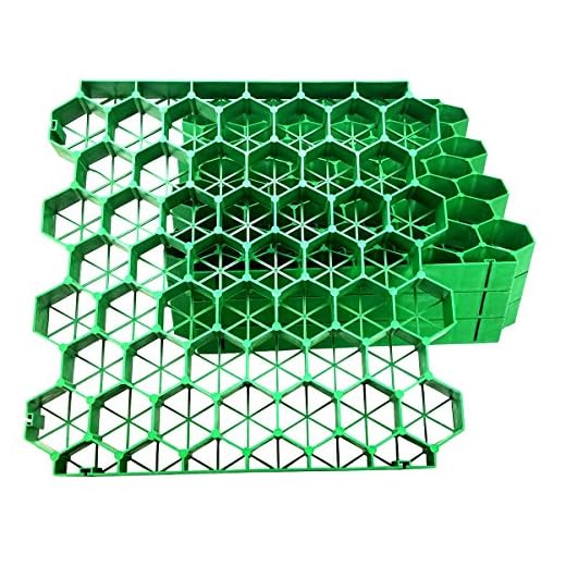 Techno Earth ( 1.9" Depth ) Permeable Grass Pavers for your grass parking lots, access roads, driveways, fire lanes, RV and boat storage pads - ( Pack of 4 - 11 Sf)