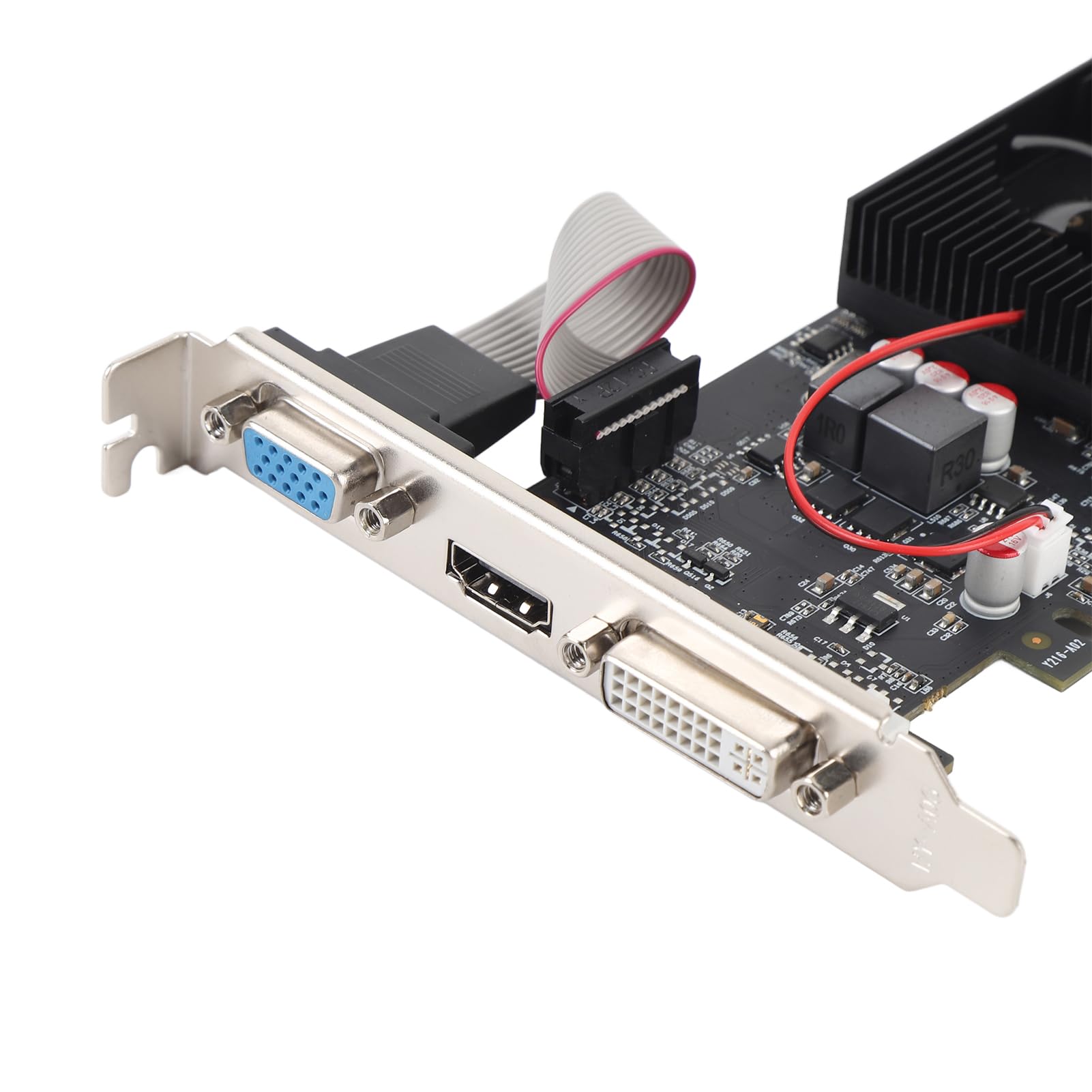 Tarjeta Gráfica, Tarjeta de Video de Juegos de 1 GB DDR3 64 bit, Interfaz PCI Express 2.0 16x, HDMI, DVI, VGA, Ventilador único, Tarjeta de Video de Computadora para Juegos de
