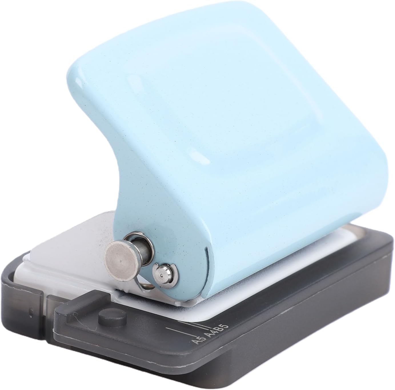 Chrees Metal 6 Hole Punch for A4 A5 B5 Binders/Planners, Paper Hole Puncher 6 Ring, Mini 6 Hole Punch for Binder Agenda Notebook Bookbinding DIY Travel Journal (Green)