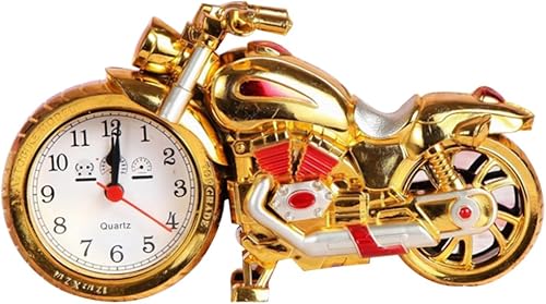 ARTIBETTER Reloj despertador vintage para motocicleta, diseño único de cuarzo, para decoración del hogar, patrones creativos de estilo retro, motor
