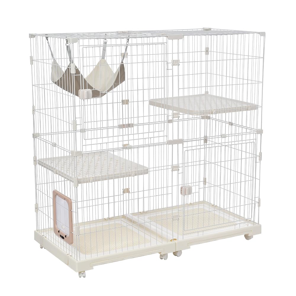 猫ゲージ purlove Amazon.co.jp: Purlove 猫 ケージ キャットケージ 2段 木製
