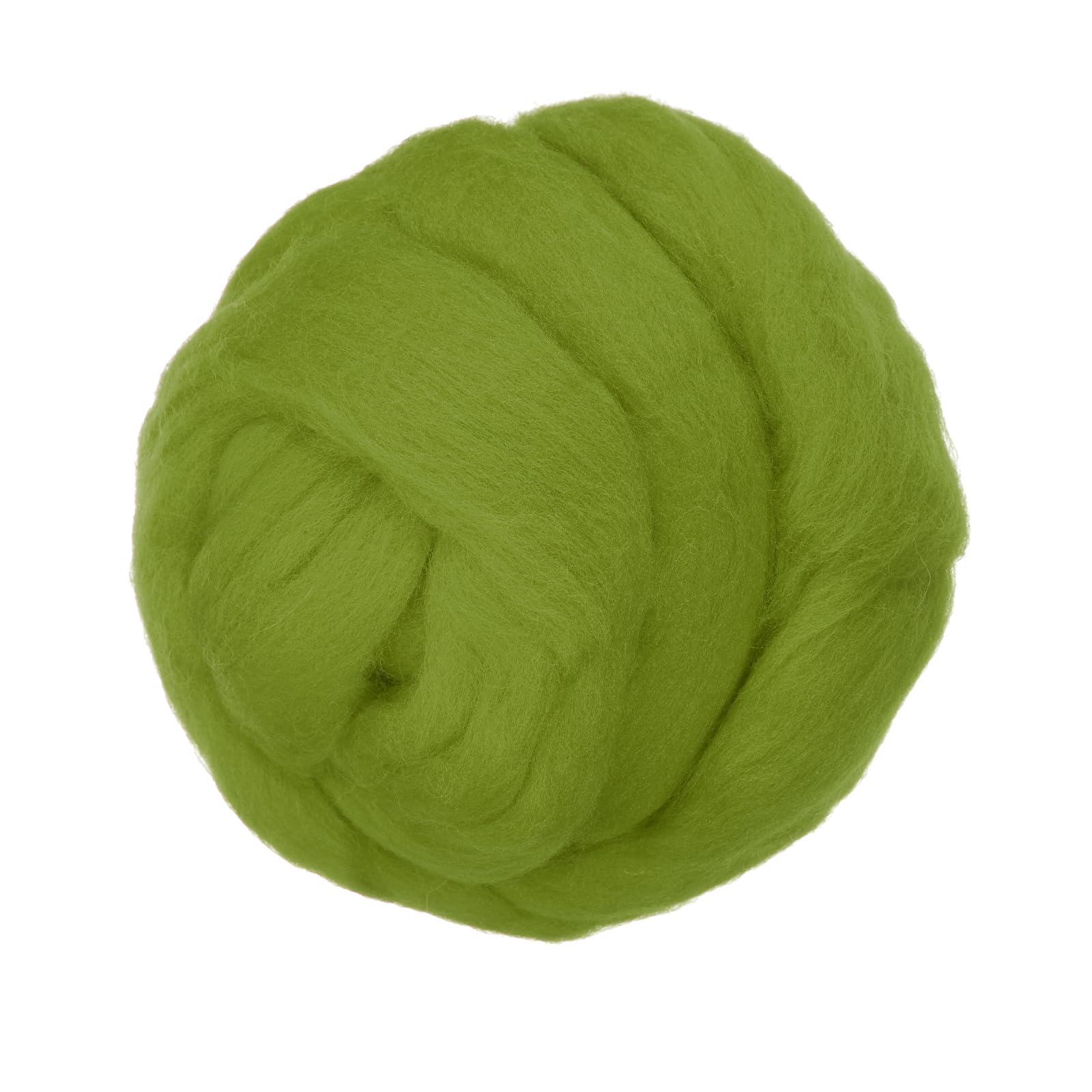 PATIKIL Wool Roving Yarn, 80G/2.82OZ Soft Felting Wool Pure Chunky Roving Yarn Bulk for Needle Felting Knitting Blanket Spinning Weaving DIY Craft, Light Green
