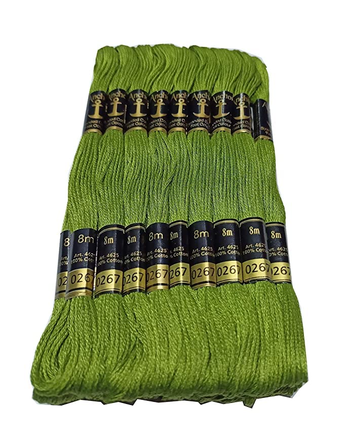 Bhavya EnterprisesAnchor Cotton Corchet Embroidery ThreadNeedlepoint Floss Sewing 25 Skeins Yarn DN NO. 267-picture-32