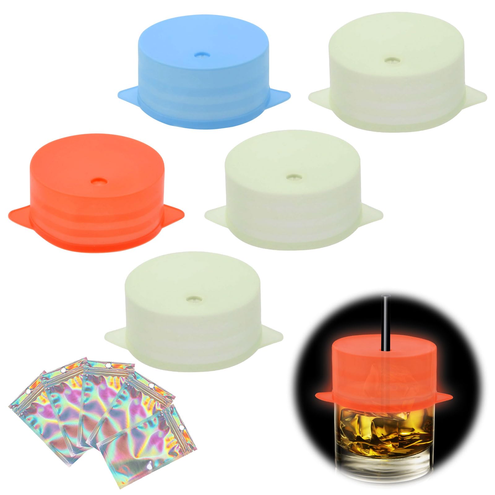 Coperchi Anti-Spill Per Bevande Con Cannuccia - 4 Pezzi Riutilizzabili Per Feste - Foto 11