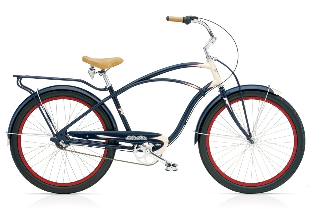 blue beach cruiser bike
