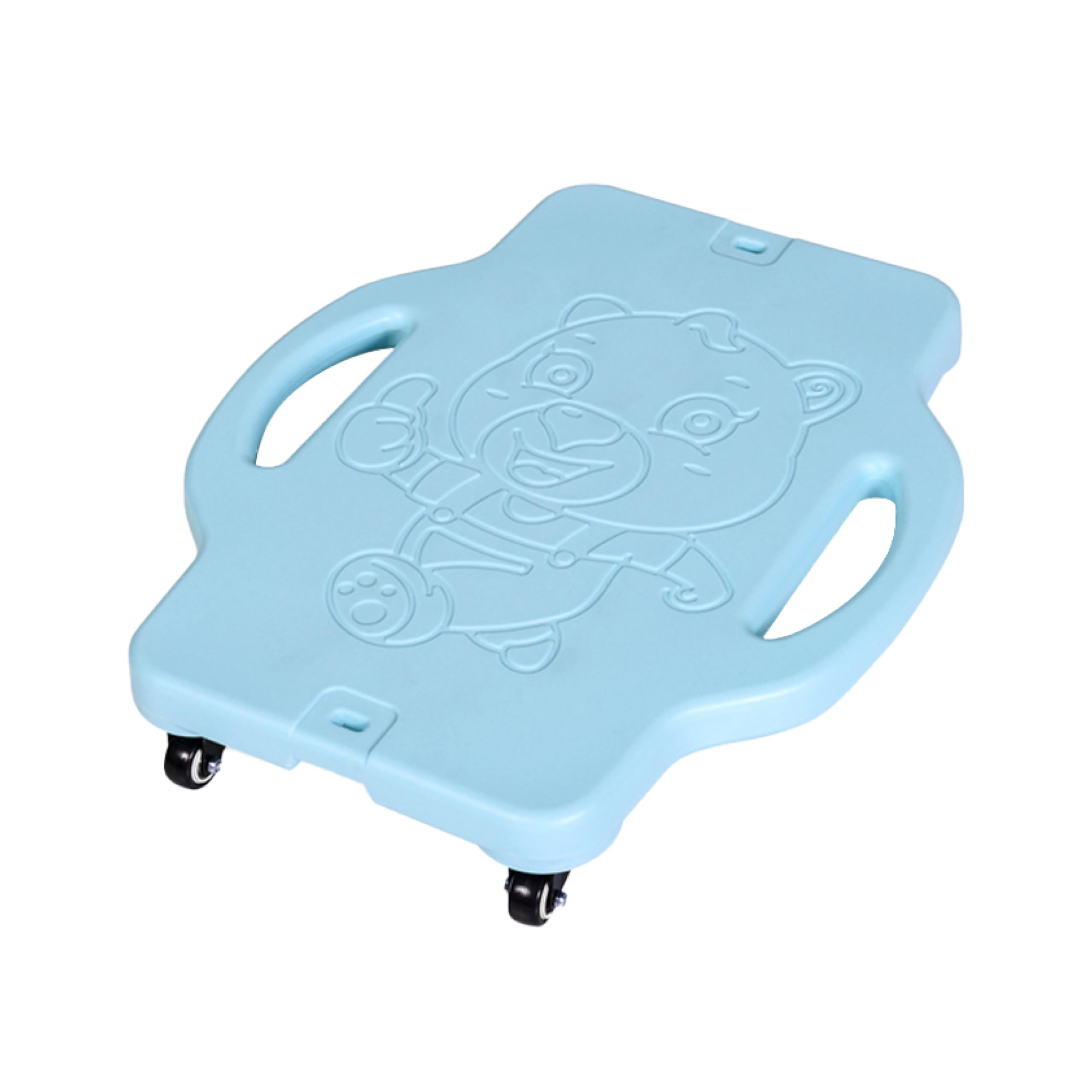Sensory Scooter Board with Handles for Kids - for Autism, ADHD & SPD - Indoor Sensory Tool for Focus, Strength & Motor Skills - Two Sizes, Five Colours, Ages 3+ (Light Blue, Medium)
