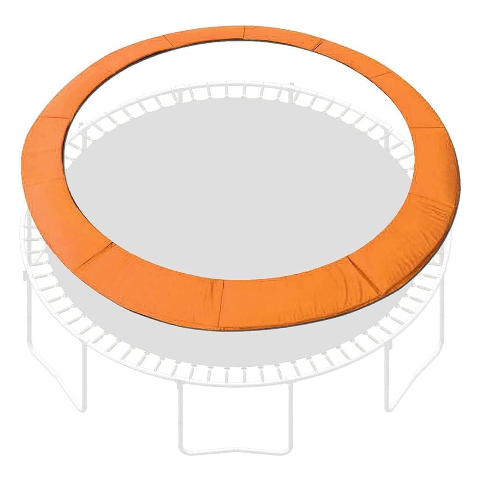 SkyBound 14 Foot Universal Replacement Trampoline Pad (fits up to 7 Inch Springs) - Spring Cover (Orange)
