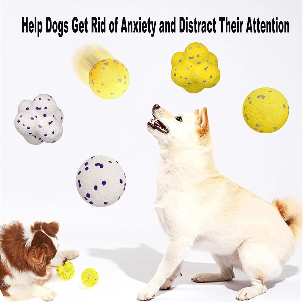 Anti-stress Bal Hond met Handvat, Interactief Hondenspeelgoed, Onverwoestbaar Hondenbals, Antistressbal Hond Rubberen Materiaal, Hondenvoetbalspeelgoed voor Middelgrote en Grote Honden (A