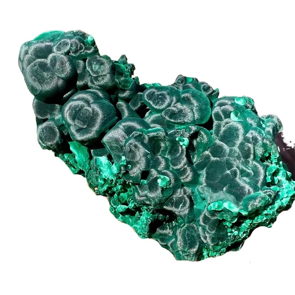 QWZTAEOZA 1pcs 110-150g Green Peacock Cluster,Quartz Crystal Ore, Stone
