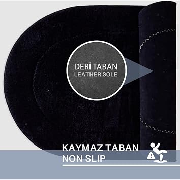 Rivora Siyah 2li Banyo Halısı Paspası Seti, Kaymaz Tabanlı Klozet Takımı, 115x65 cm + 65x50 cm