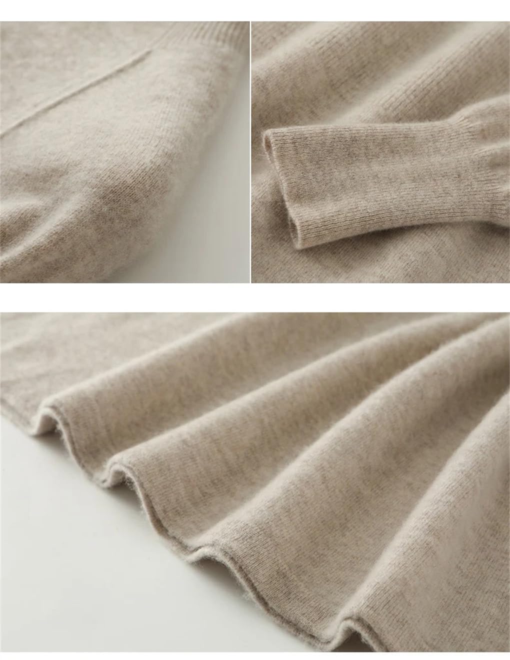 Maglione da donna in lana lavorato a maglia, maglione da donna per autunno e inverno, maglione lungo ispessito