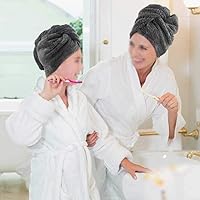 Vista 3 de XDSDDS - Toalla turbante de microfibra para el cabello, absorbente y suave, toalla de secado rápido, toalla mágica de secado rápido para mujeres