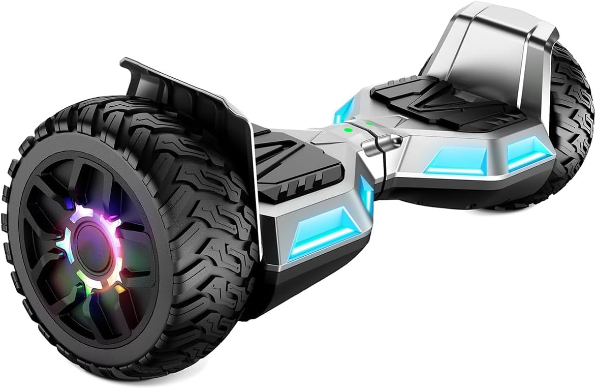 8,5 pulgadas All Terrain Off Road Hoverboard with Bluetooth Speakers and LED Lights, UL2272 Certified Self Balancing Scooter