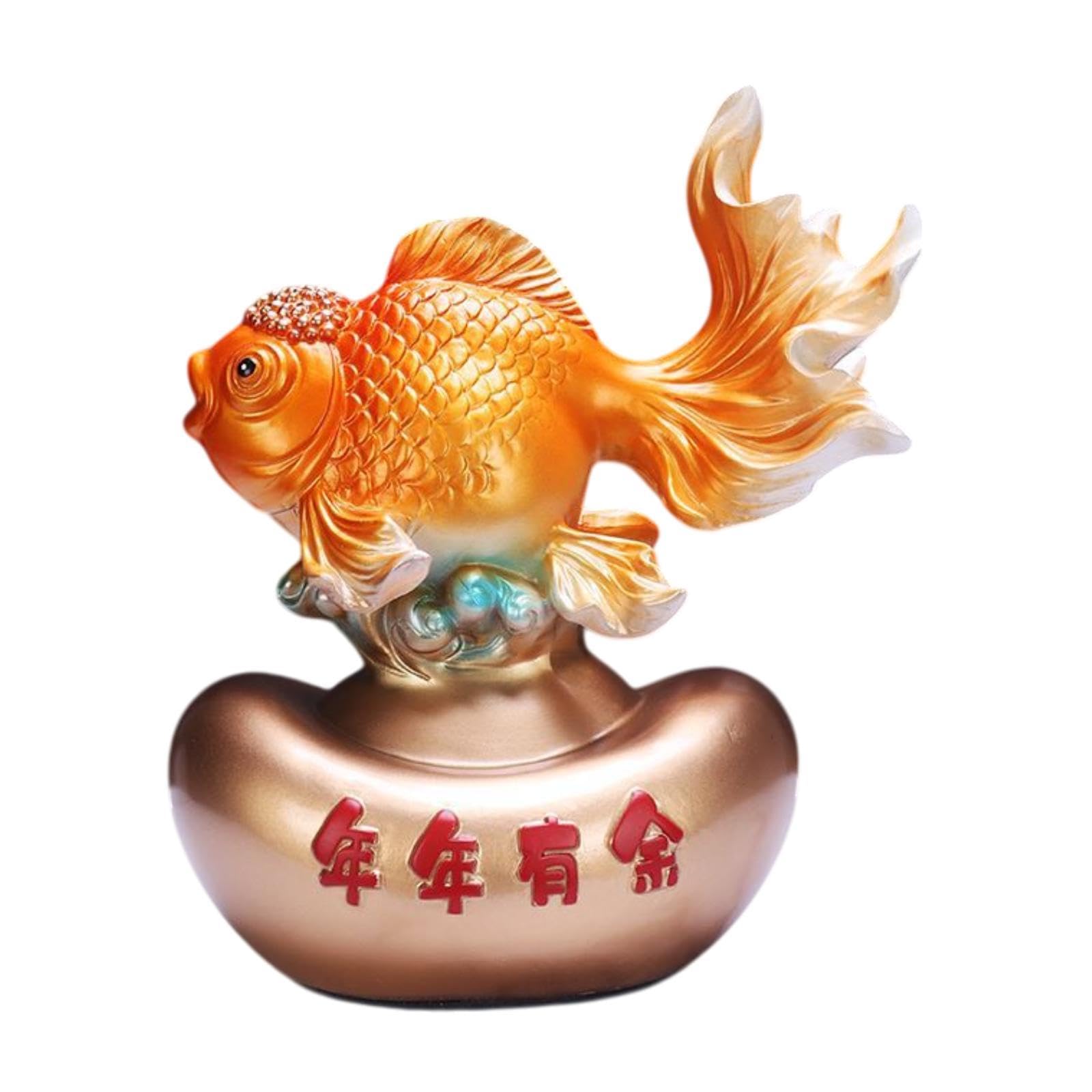 Amazon.co.jp: BooGaeio 金魚の樹脂製置物アート彫刻
