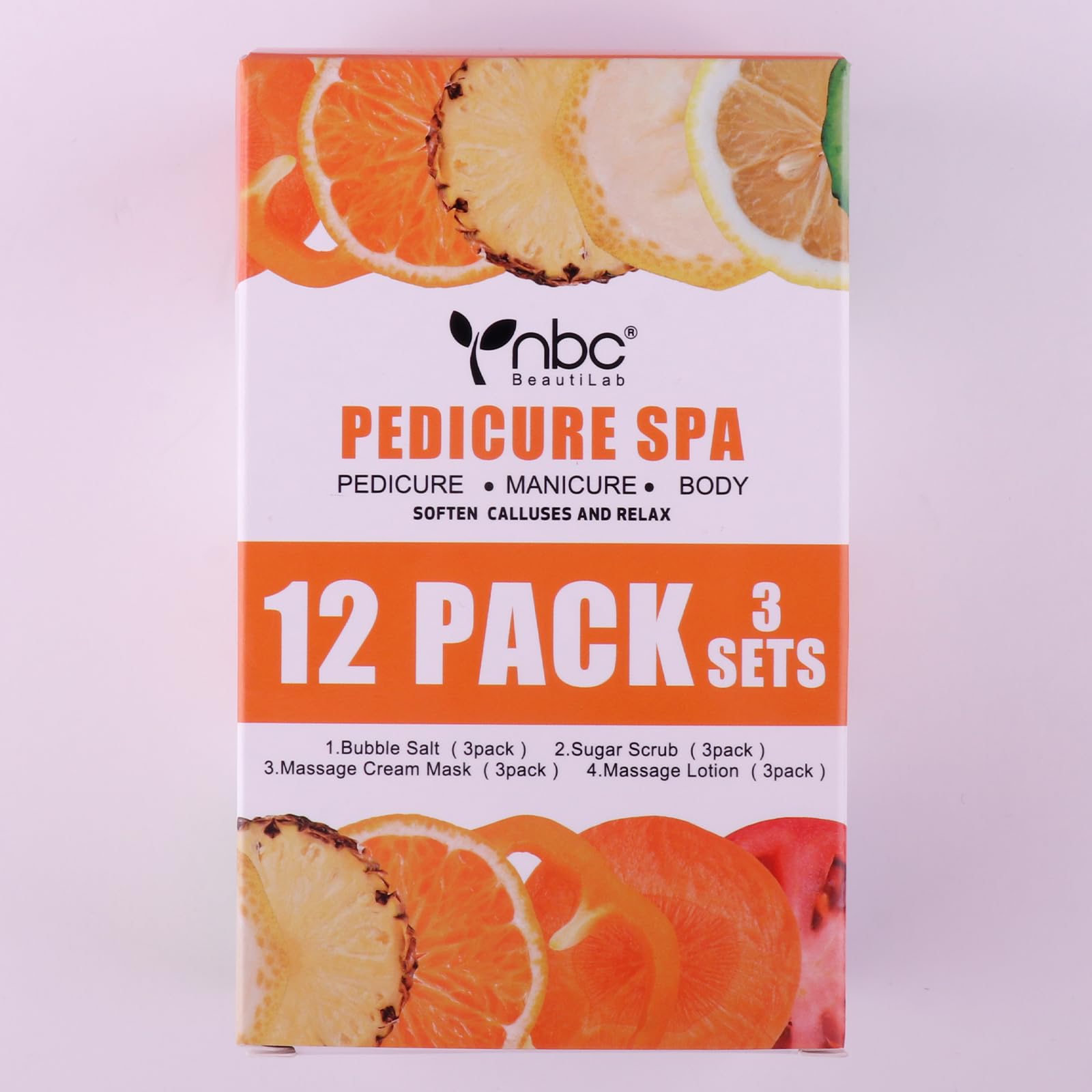 Set per bagnare i piedi: sale da bolla, scrub allo zucchero, maschera per massaggio, lozione per massaggi in una scatola, kit spa per piedi asciutti a 4 fasi, ammorbidisce calli, piedi