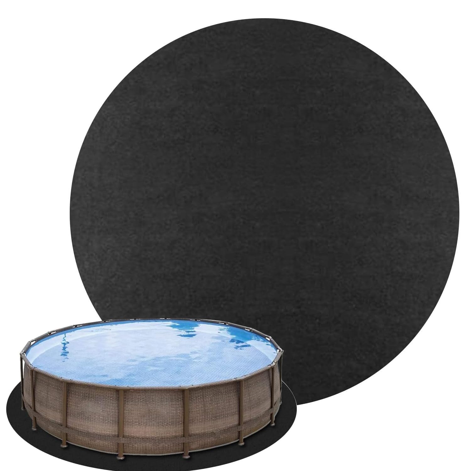 400CM Whirlpool Poolmatten Schutzboden, Pool Bodenmatte,Outdoor Poolunterlage Poolmatten Schutzboden,Tragbares Spa Pool Zubehör, Verhindert Löcher Und Verlängert Die Lebensdauer (abgerundet)