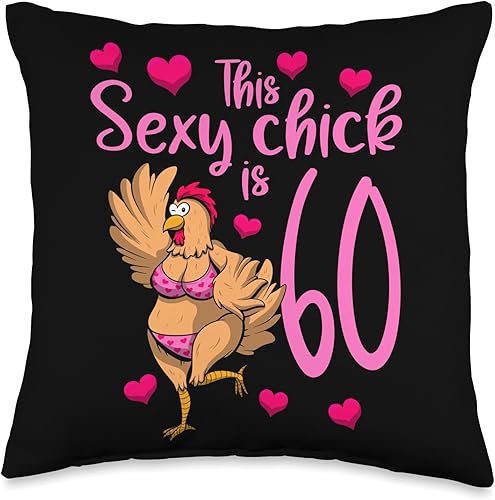 60 Year Old Funny Birthday Gifts For Women Almohada de cumpleaños para mujer sexy Chick is 60 años para niñas 16 x 16 pulgadas multicolor 60 Year Old Funny Birthday Gifts For Women Almohada de cumpleaños para mujer sexy Chick is 60 años para niñas 16 x 16 pulgadas multicolor