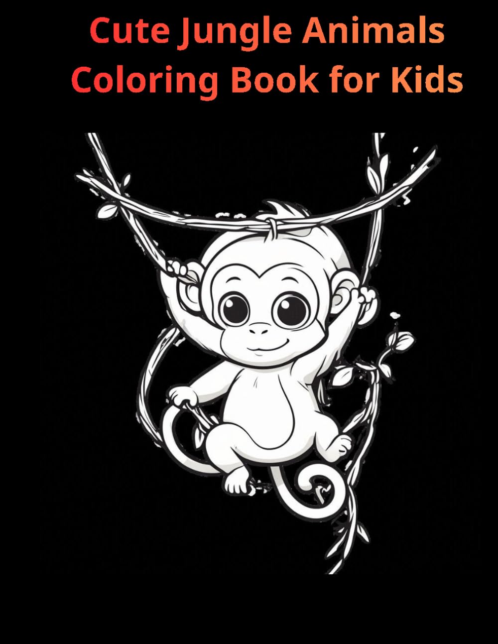 Cute Jungle Animals Coloring Book for Kids: 50 Adorable Wild Animals for Fun, Learning & Creativity (Ages 3–7)