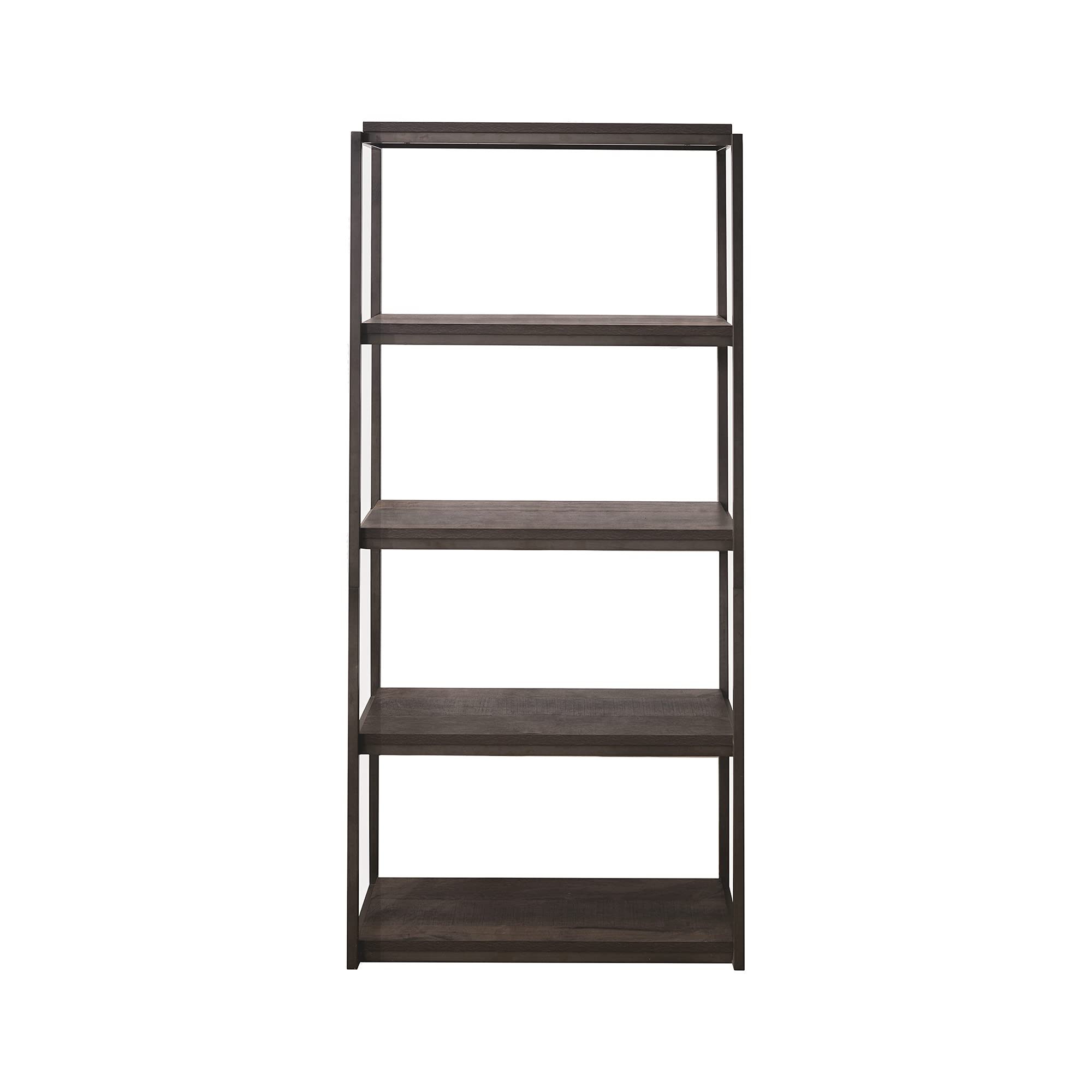 Nathan James Oscar Modern 5Shelf Bookcase Industrial Bookshelf with