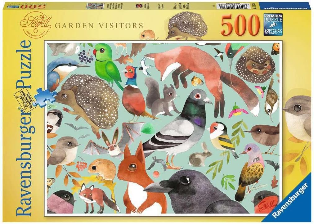 Ravensburger Garden Visitors 500 Piece Jigsaw Puzzle for Adults & Kids Age 10 Years Up